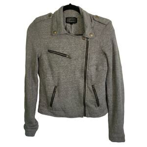 Current/Elliott The Easy Biker Zip Soft Knit Motorcycle Jacket Size 1 (Small)